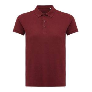 Polo en coton recyclé IQONIQ Yosemite Femme rouge personnalisable
