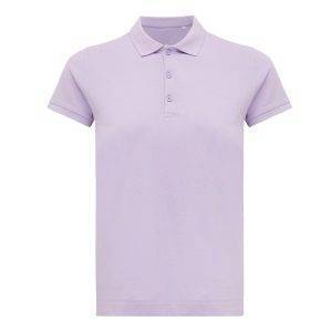 Polo en coton recyclé IQONIQ Yosemite Femme violet personnalisable