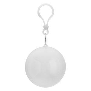 Poncho en boule Scarlett blanc personnalisable avec logo