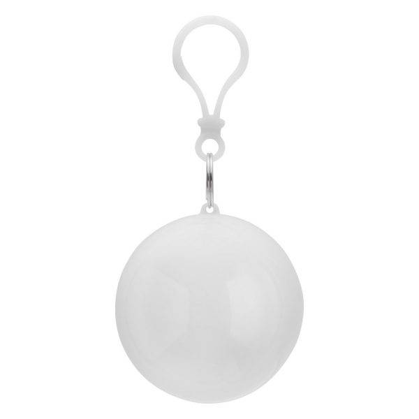 Poncho en boule Scarlett blanc personnalisable avec logo
