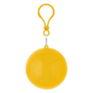 Poncho en boule Scarlett jaune personnalisable avec logo
