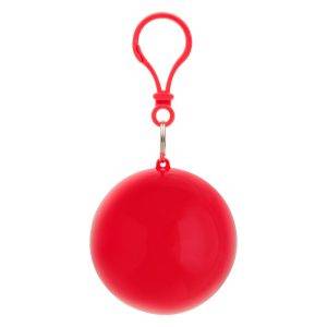 Poncho en boule Scarlett rouge personnalisable avec logo