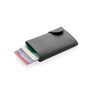 Porte-cartes anti RFID C-Secure noir personnalisable avec logo