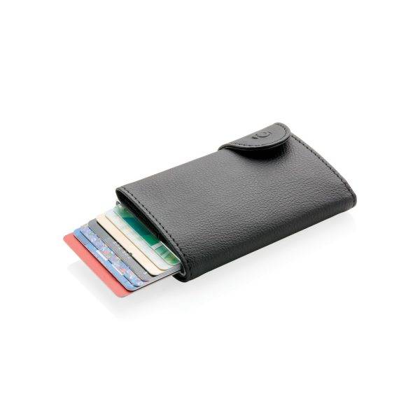 Porte-cartes anti RFID C-Secure noir personnalisable avec logo