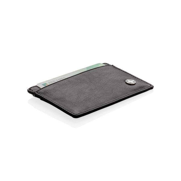 Porte-cartes anti RFID noir personnalisable avec logo