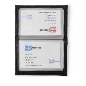 Porte-cartes de visite noir personnalisable avec logo
