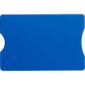 Porte-cartes RFID bleu personnalisable avec logo