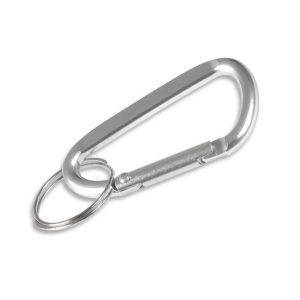 Porte-clé mousqueton Ebele argent personnalisable avec logo