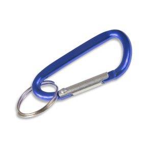 Porte-clé mousqueton Ebele bleu marine personnalisable avec logo
