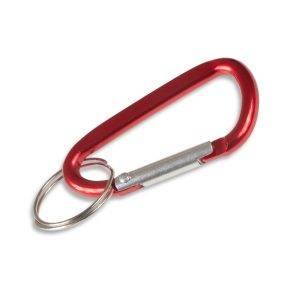 Porte-clé mousqueton Ebele rouge personnalisable avec logo