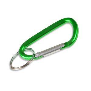 Porte-clé mousqueton Ebele vert personnalisable avec logo