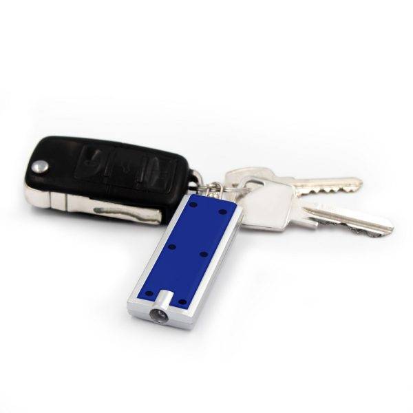 Porte-clés, 1 LED Jesse bleu marine personnalisable avec logo