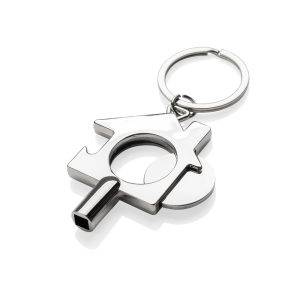 Porte-clés 3 en 1 en alliage de zinc recyclé RCS personnalisable