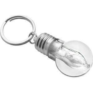 Porte-clés "ampoule" argent personnalisable avec logo