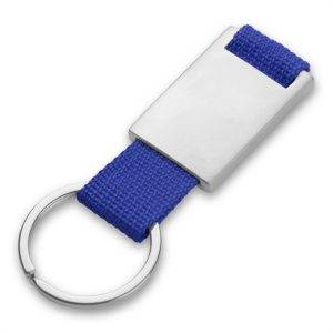 Porte-clés avec bagde en métal | Preston bleu marine personnalisable