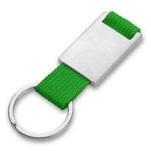 Porte-clés avec bagde en métal | Preston vert personnalisable