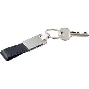 Porte-clés avec bracelet noir personnalisable avec logo