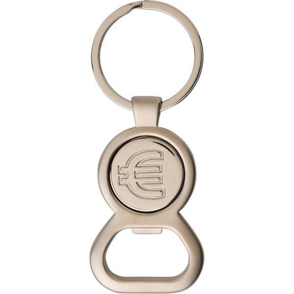 Porte-clés avec jeton charriot et ouvre-bouteilles personnalisable