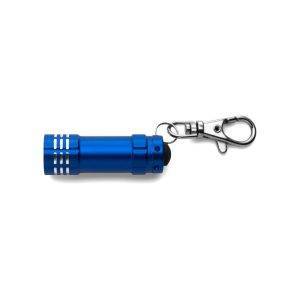 Porte-clés avec mousqueton, 3 LED bleu clair personnalisable avec logo