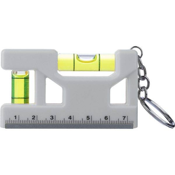 Porte-clés avec outil multifonction blanc personnalisable avec logo