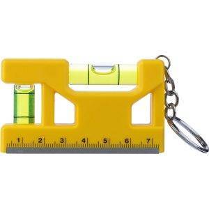 Porte-clés avec outil multifonction jaune personnalisable avec logo