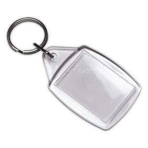 Porte-clés avec place pour insertion de papier neutre personnalisable