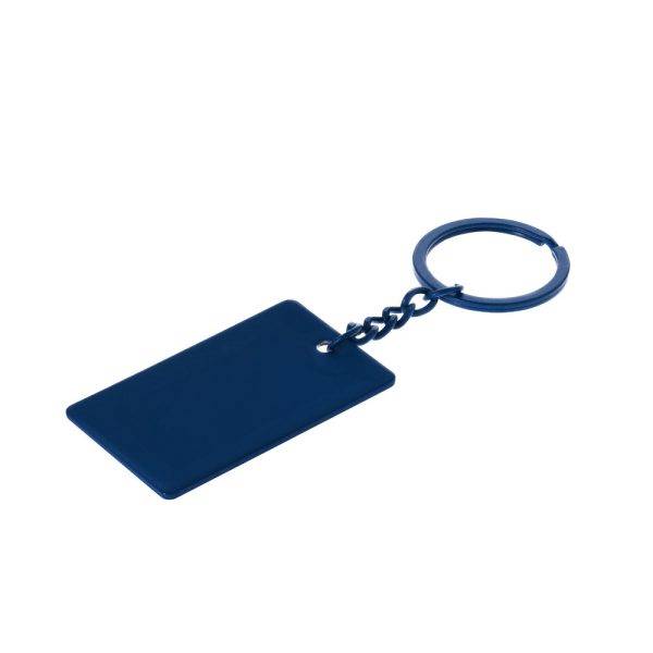 Porte-clés bleu personnalisable avec logo