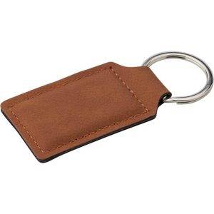 Porte-clés brun personnalisable avec logo