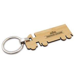 Porte-clés "camion" en bambou | Tuva bois personnalisable avec logo