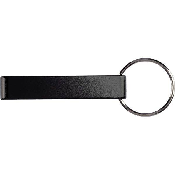 Porte-clés, décapsuleur noir personnalisable avec logo