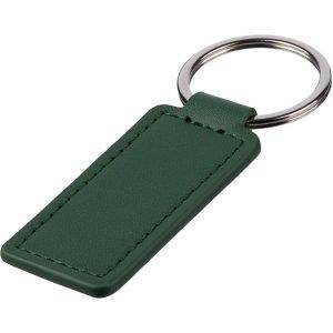 Porte-clés en cuir de pomme vert personnalisable avec logo