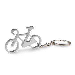 Porte-clés en forme de « bicyclette » Rekab argent personnalisable