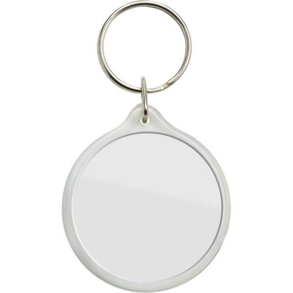 Porte-clés en forme de cercle neutre personnalisable avec logo
