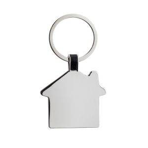 Porte-clés maison en alliage de zinc recyclé RCS personnalisable