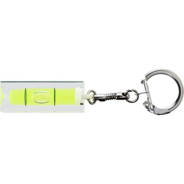 Porte-clés, niveau à bulle neutre personnalisable avec logo