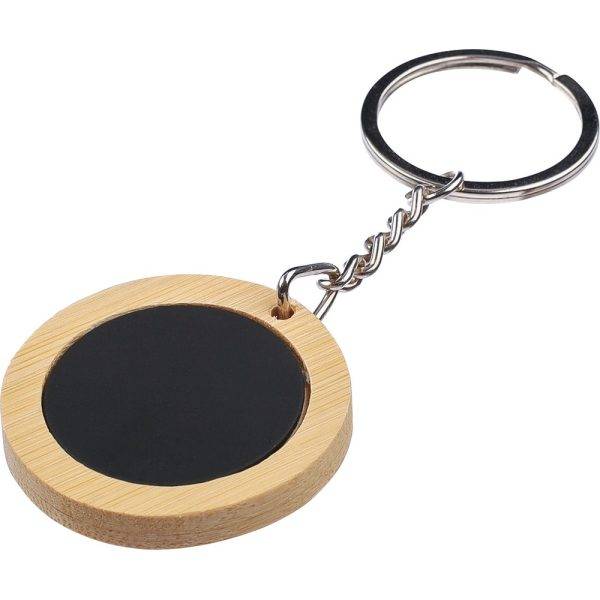 Porte-clés noir personnalisable avec logo – réf. VA466-03