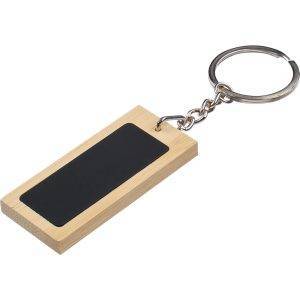 Porte-clés noir personnalisable avec logo – réf. VA467-03