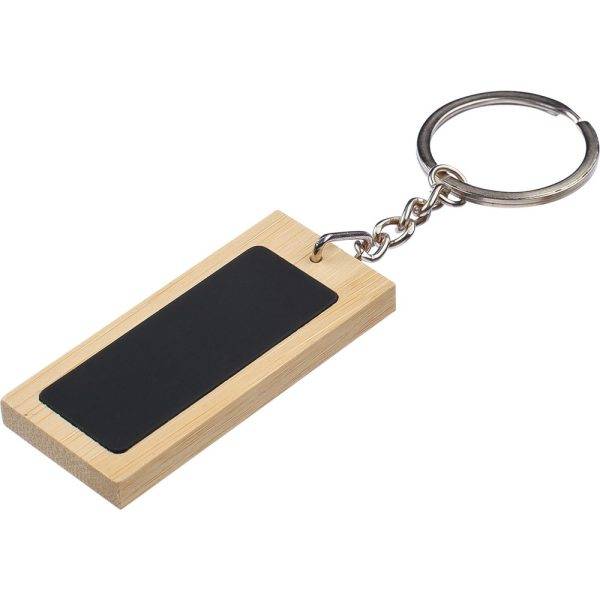 Porte-clés noir personnalisable avec logo – réf. VA467-03