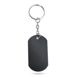 Porte-clés noir personnalisable avec logo