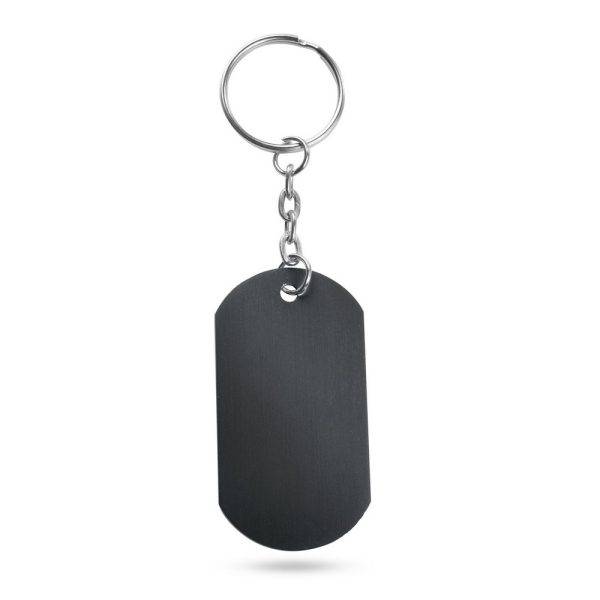 Porte-clés noir personnalisable avec logo