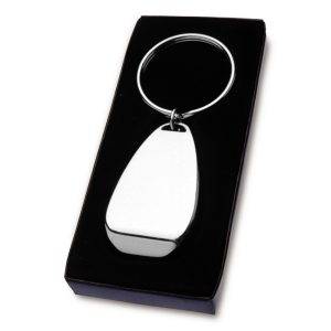 Porte-clés, ouvre-bouteilles argent personnalisable avec logo