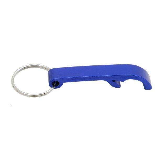 Porte-clés, ouvre-bouteilles bleu marine personnalisable avec logo