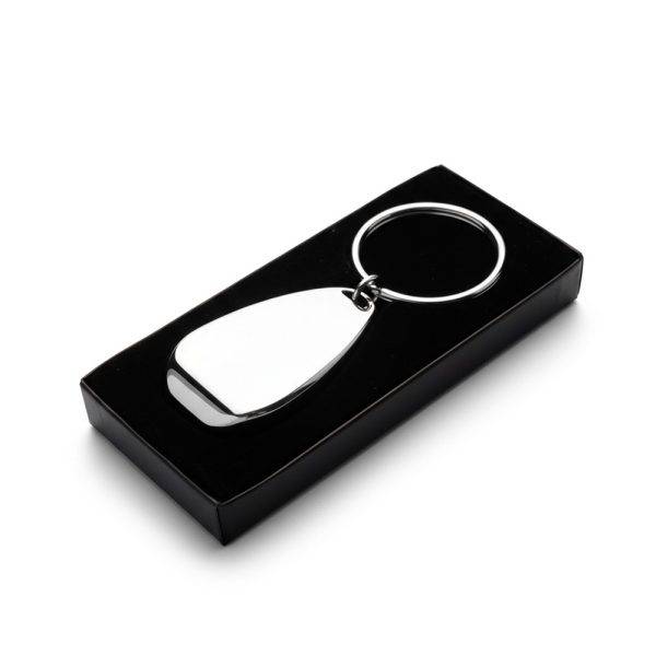 Porte-clés, ouvre-bouteilles Madison argent personnalisable avec logo