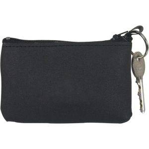 Porte-clés, porte-monnaie noir personnalisable avec logo