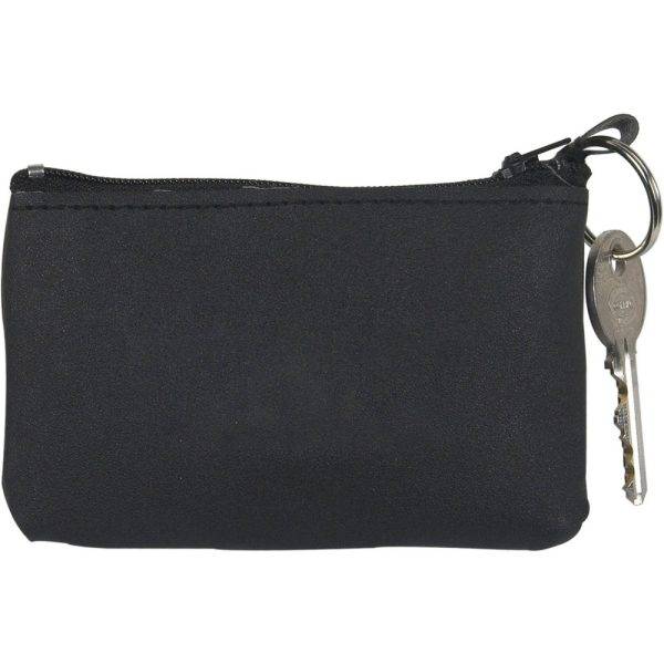 Porte-clés, porte-monnaie noir personnalisable avec logo