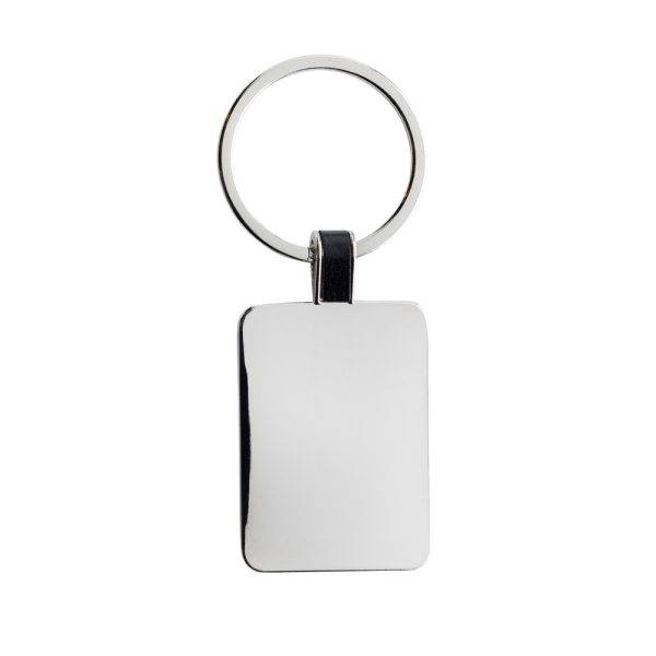 Porte-clés rectangle en alliage de zinc recyclé RCS personnalisable