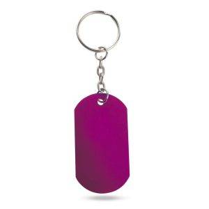 Porte-clés rose personnalisable avec logo