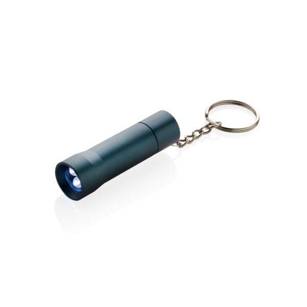 Porte-clés torche en aluminium recyclé RCS Flash bleu personnalisable