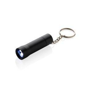 Porte-clés torche en aluminium recyclé RCS Flash noir personnalisable