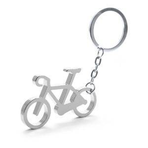 Porte-clés 'vélo' argent personnalisable avec logo